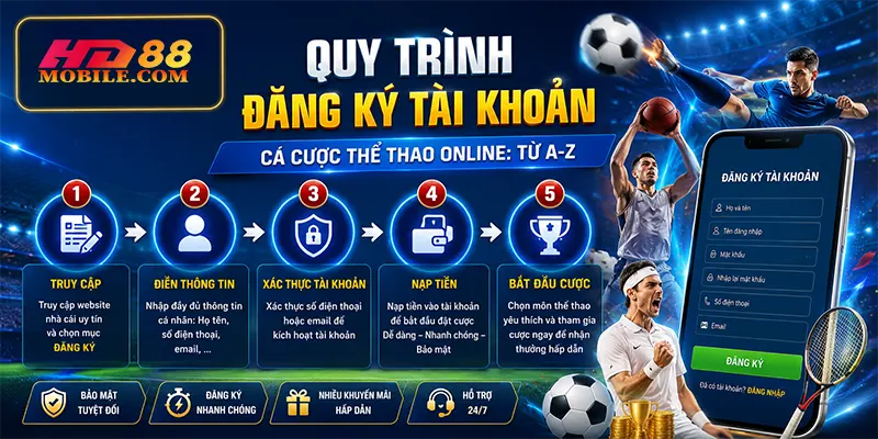 Quy Trình Đăng Ký Tài Khoản Cá Cược Thể Thao Online Từ AZ