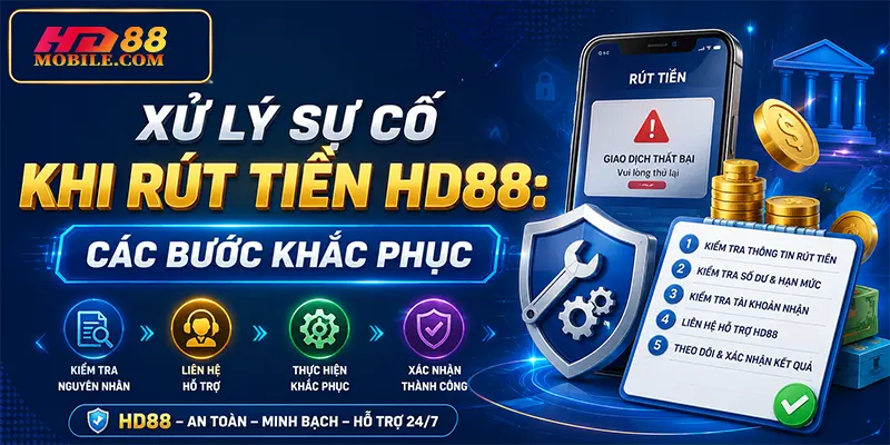 Xử lý sự cố khi rút tiền HD88 Các bước khắc phục